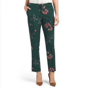 Floral Ankle Crop Dress Pants
